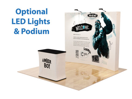 10ft Curve Velcro Fabric Pop Up Display - Trade Shows | PrintMagic