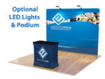 10ft Straight Tension Fabric Display, with Frame and LED and Hard Case Optional | PrintMagic