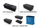 Curve Tension Fabric Display, Trade Show Accessories - Podium, Soft Canvas Bag,Hard case | PrintMagic