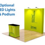 8ft Curve Velcro Fabric Pop Up Display Trade show Popular Events | PrintMagic