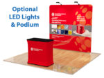 8ft Straight Tension Fabric Display, with Frame and LED and Hard Case Optional | PrintMagic