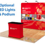 8ft Straight Tension Fabric Display, with Frame and LED and Hard Case Optional | PrintMagic