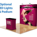 8ft Straight Velcro Fabric Pop Up Display Trade show Popular Events | PrintMagic