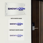 Acrylic Signs White Mask Wall Graphics Boards Standoff Adhesive Vinyl Backing | PrintMagic