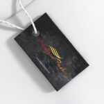 Akuafoil Hang Tags | Horizontal Rectangle Akuafoil Hang Tags | Stylish Custom Retail Hang Tags |Premium Price Tags| Hang Tag Printing | PrintMagic