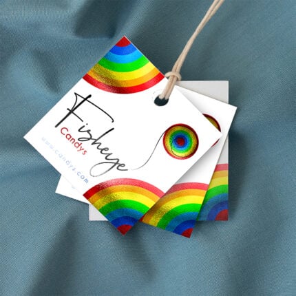 Akuafoil Hang Tags | Square Akuafoil Hang Tags | Sparkling Custom Retail Hang Tags |Premium Price Tags| Hang Tag Printing | PrintMagic