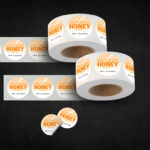 Beverage Labels Circle Unwind Left Semi Gloss juice wine beer cider High Quality Stock various size shapes | Printmagic