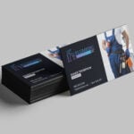 Black Ultra Thick Painted Edge Business Cards Branding Promotion Premium Stock Real Estate Services | Printmagic