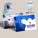 Blue Core Color Horizontal Rectangle Thick Cardstock Quality Education Postcards