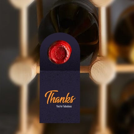 Bottle Neck Velvet Soft Touch Hang Tags appreciaton town hall parties opening ceremony gift smooth finish | Printmagic