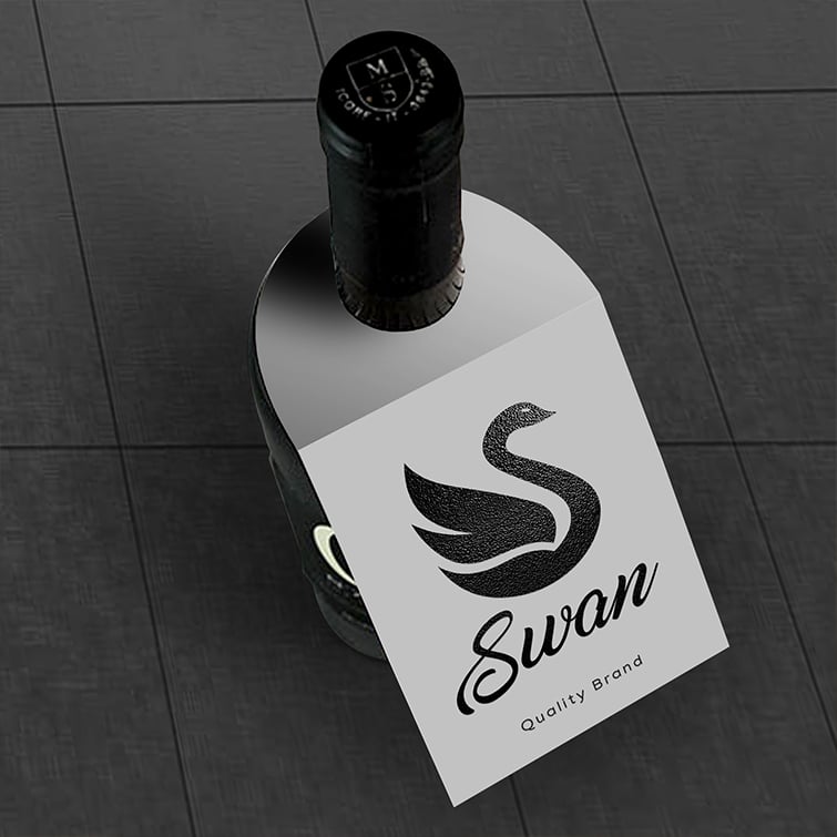 Bottle Necker Hangtags metallic blackfoil premium product branding wine beer Special Occasion | Printmagic