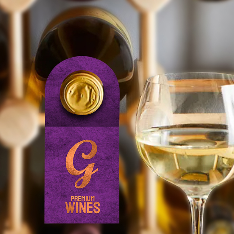 Bottleneck Hangtags Copper foil special finishes mettalic premium product branding wine beer | Printmagic