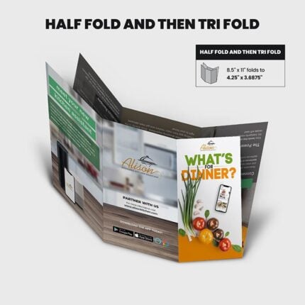 Print Products | Fold Option: Half-Fold & Then Tri-Fold for Brochures