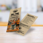 Brown Kraft Rack Cards 3.5x8.5 Educational Tourism Travel Theme Parks Museums Attractions Over the Counter Advertising | Printmagic