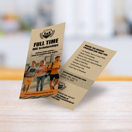 Brown Kraft Rack Cards 3.5x8.5 Educational Tourism Travel Theme Parks Museums Attractions Over the Counter Advertising | Printmagic