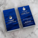 Raised Foil Business Cards | Business Card Raised Foil Silver Vertical Service Provider Bottled Water Supplier | PrintMagic