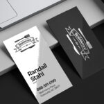 Silk Business Cards | Business Card Silk Vertical Restaurant | PrintMagic