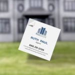 Business Card Stickers | Business Card Sticker Square Real Estate Agent Card | PrintMagic