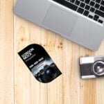 Vertical Leaf Business Card Stickers Printing | PrintMagic
