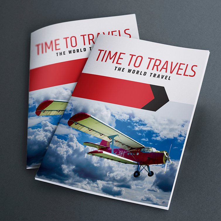Custom-Booklet.jpg Custom Booklets | Time To Travel Horizontal Saddle-Stitched Binding Booklets with Standard Gloss Paper Stock and Aqueous Coating | PrintMagic