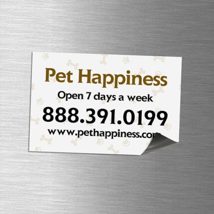 Custom Magnet Horizontal Rectangle Pet shop Fridge Magnets high visibility 17pt magnetic stock UV Coating Refrigerators and file cabinets | PrintMagic