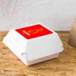 Custom Stickers | Square shape Printed Front side with 70lb Gloss Sticker Paper Stock and UV Coating Front side and Custom Stickers for your own restaurant brand | PrintMagic
