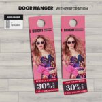 Custom Door Hangers | Perforation Fashion Door Hangers with Standard Uncoated and Starburst Die Cut and print side Front & Back | Print Magic