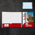Mini Presentation Folders | Education Half Moon Horizontal Business Card Slits Centered On The Left Pocket and Powerful marketing tools that add professionalism and create interest | Print Magic