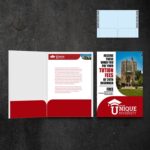Mini Presentation Folders | Education No Business Card Slits and Add Half Moon Business Card Slits on one or both sides | Print Magic