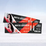 Event Ticket Print with Perforation 1.5inch from Right | PrintMagic