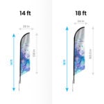 Feather Angled 14ft & 18ft Flags | Printmagic