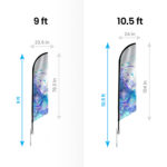 Feather Angled 9ft & 10.5ft Flags | Printmagic