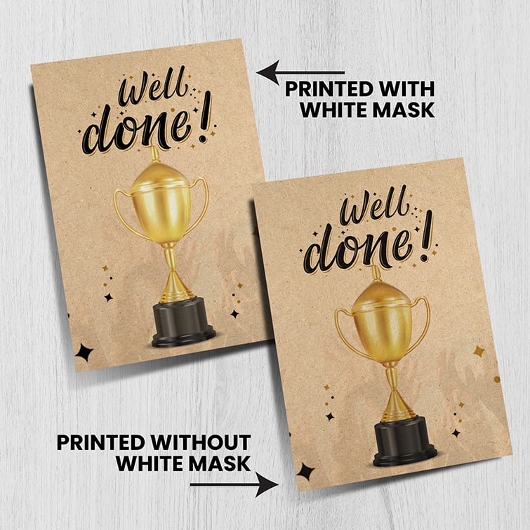 Flat Brown Kraft Greeting Cards Horizontal with without white Mask Birthday Wedding Anniversay Employee Appreciation Wishes Holiday Invitation Get Well Soon Baby Shower Easter Card Premium Stock