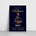Gold Foil Flyers Horizontal High-Quality Christmas Party Flyers Restaurant Spa Educational Branding Promotions Quick and Easy High Quality Premium Stock Affordable Printing
