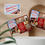 Red Foil Flyers Horizontal Rectangle Realestate Listing Mailers Restaurant Coupon Spa Educational Events Branding Promotions Quick and Easy High Quality Premium Stock Affordable Printing | PrintMagic