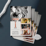 Rose Gold Foil Flyers Vertical Rectangle Presentation Coupon Spa Educational Events Branding Promotions Quick and Easy High Quality Premium Stock Affordable Printing | PrintMagic