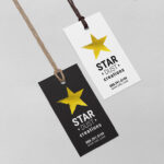 Gold Foil Hang Tags | Custom Gold Foil Hang Tags with silk lamination and Spot UV coating | Custom Gold Foil Rectangle Hang Tags | Gold Colored Premium Hang Tags | Hang Tag Printing | PrintMagic