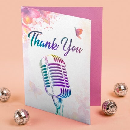 Folded Akuafoil Greeting Cards Thank you well wishers | Printmagic