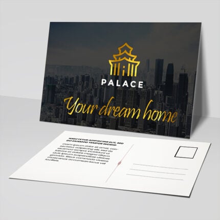 Foil Postcards, gold foil postcard printing, custom gold foil postcards