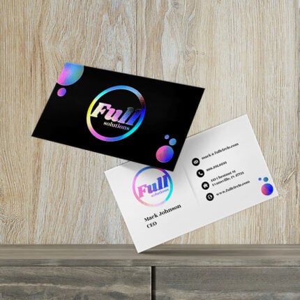 Holographic Foil Business Cards Horizontal Multi Color Shiny Premium High Quality Cards | Printmagic