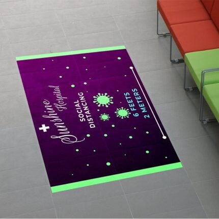Custom Floor Graphics | Hospital Floor Graphics Designs | Printed on Color Front Only with Vinyl Floor Graphic - 4 mil. | Print Magic