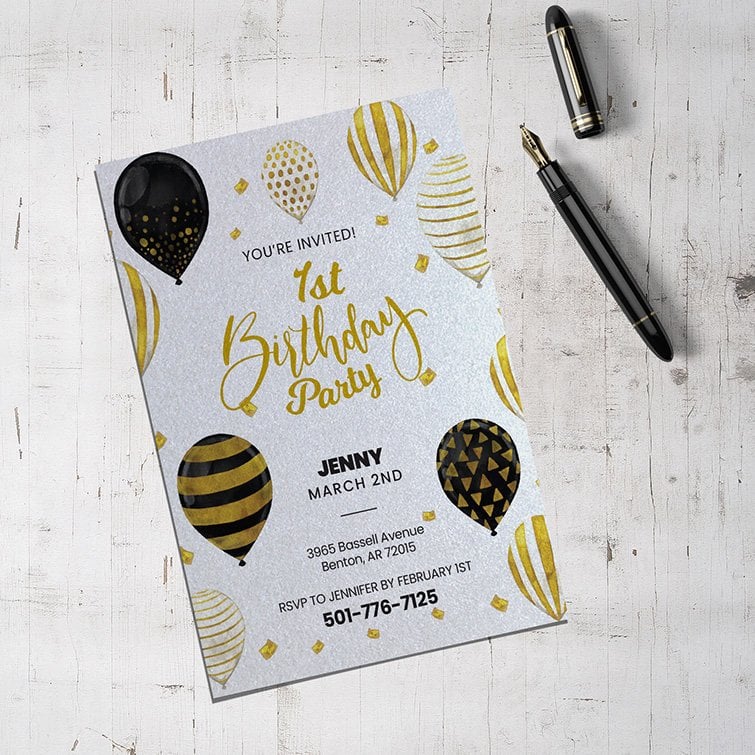 Order Pearl Metallic Invitation Cards
