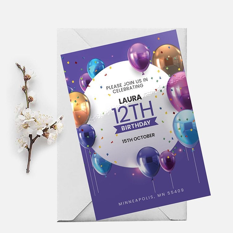 Silk Invitation Cards Vertical | Online