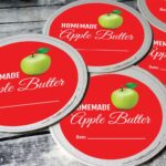 Round Foods Canning Labels With White BOPP Paper bottle beverages High Quality Stock various size shapes | PrintMagic