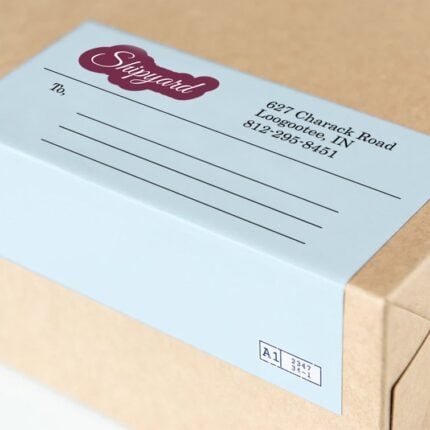 Shipping label | Shipping and Mailing Labels Printing | Popular Shipping and Mailing Labels Bright Silver Metallic Paper And Silk Lamination | Print Magic