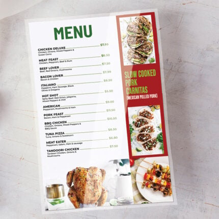 Laminated Menu Printing at PrintMagic
