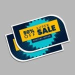 Stickers printing | High-quality Custom leaf Stickers printing with UV coating for adding durability and 70lb Gloss Sticker paper | PrintMagic