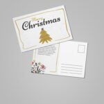 Custom Velvet Soft Touch Postcards | Christmas Velvet Soft Touch Postcards with Premium Gloss and Spot UV Coating Front and Velvet Soft Touch and printed front only | Print Magic