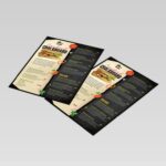 Restaurant Take Out Menu Printing with 2 half | PrintMagic