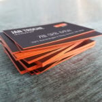 Ultra Thick Painted Edge Business Cards | Metallic Orange Ultra Thick Painted Edge Business Cards | PrintMagic